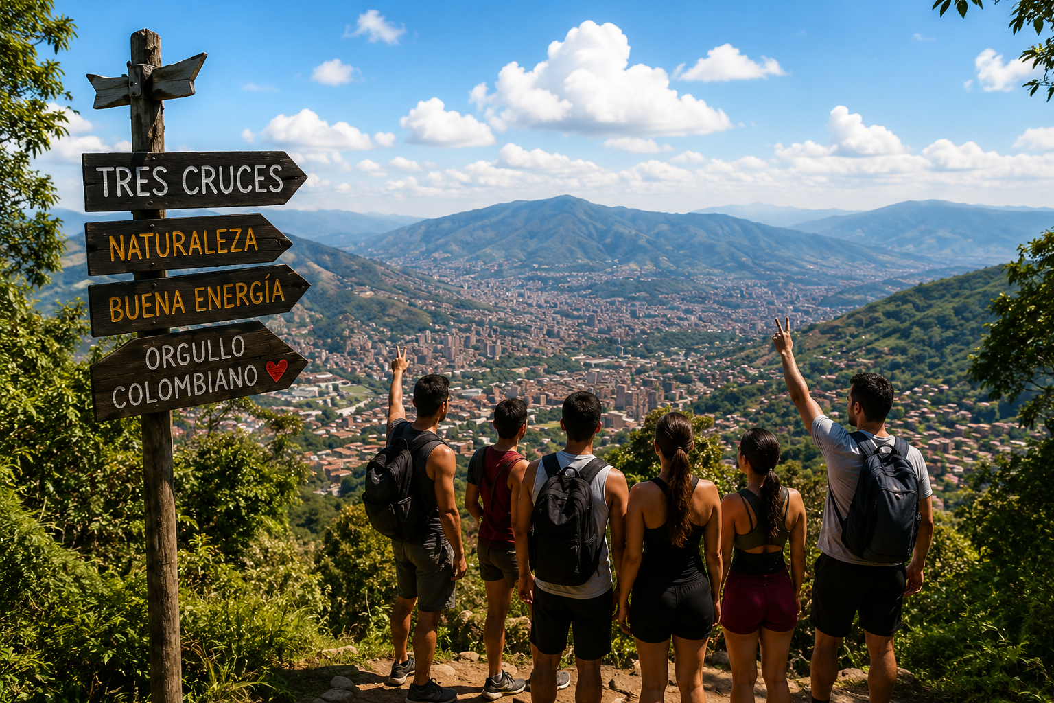 Spanglish Tres Cruces Hike panoramic city view moment